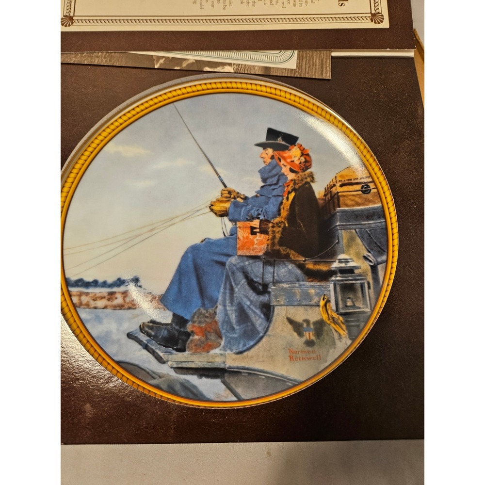 Norman Rockwell The Road Ahead Collector Plate Edwin Knowles COA‎
